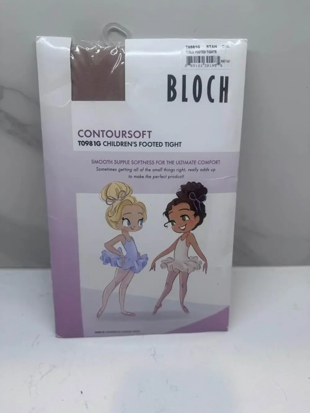 Bloch T0981G Contoursoft Children's Large Tan Footed Tights